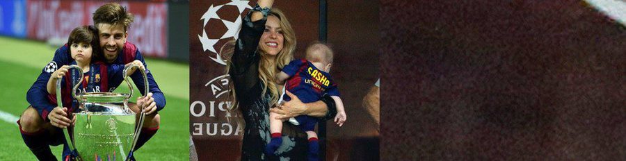 Shakira y sus hijos Milan y Sasha festejan con Gerard Piqué en Berlín la Champions League del Barça