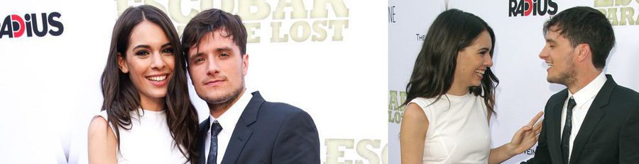 Claudia Traisac y Josh Hutcherson, una pareja de cine en el estreno de 'Escobar: Paraíso Perdido' en Los Angeles