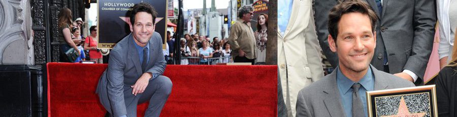 Paul Rudd estrena su estrella en el Paseo de Fama arropado por su familia, Michael Douglas y Adam Scott