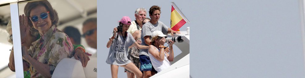 La Reina Sofía se une a Froilán y a las paparazzis Victoria de Marichalar y la Infanta Elena en las regatas de Mallorca