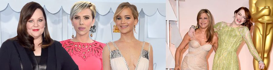 Jennifer Lawrence, Scarlett Johansson y Melissa McCarthy lideran la lista de las actrices mejor pagadas del año