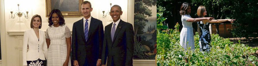 Un té, visita al huerto con tacones y una promesa de Obama: Así fue el primer día de los Reyes Felipe y Letizia en Estados Unidos