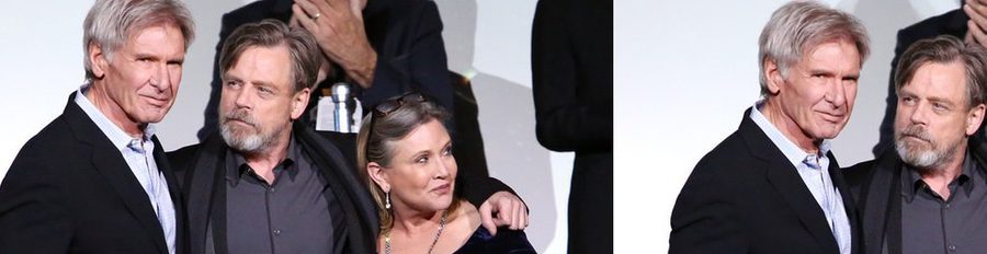 Harrison Ford, Carrie Fisher y Mark Hamill se reúnen en el estreno mundial de 'Star Wars: El Despertar de la Fuerza'