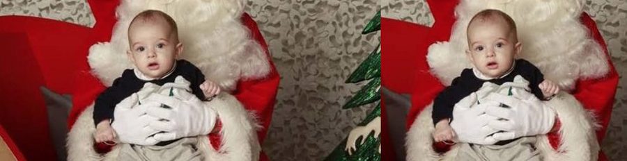 El Príncipe Nicolás de Suecia felicita la Navidad 2015 desde las rodillas de Papá Noel