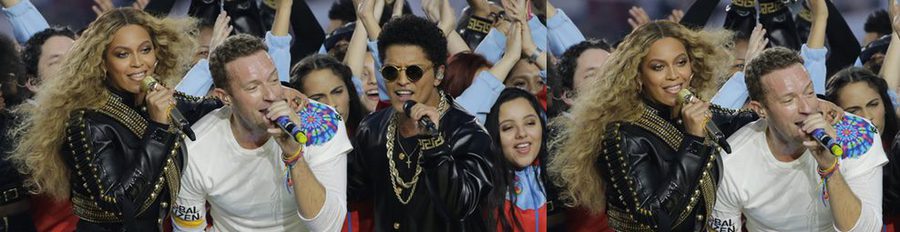 Espectáculo en el descanso: Beyoncé, Bruno Mars y Coldplay ponen a bailar la Super Bowl 2016