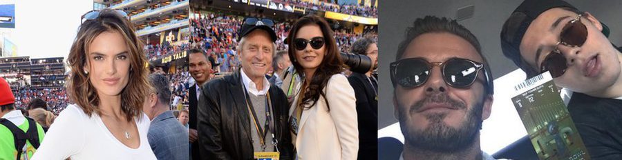 Alessandra Ambrosio, Catherine Zeta-Jones, Michael Douglas, David Beckham,... las celebs de la Super Bowl 2016