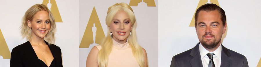 Oscar 2016: Lady Gaga, Jennifer Lawrence, DiCaprio y Alicia Vikander no se pierden el almuerzo de los nominados