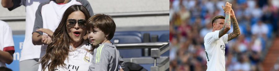 Romina Belluscio y Enzo, fans nº1 de Guti en su vuelta al Santiago Bernabéu con la camiseta del Madrid