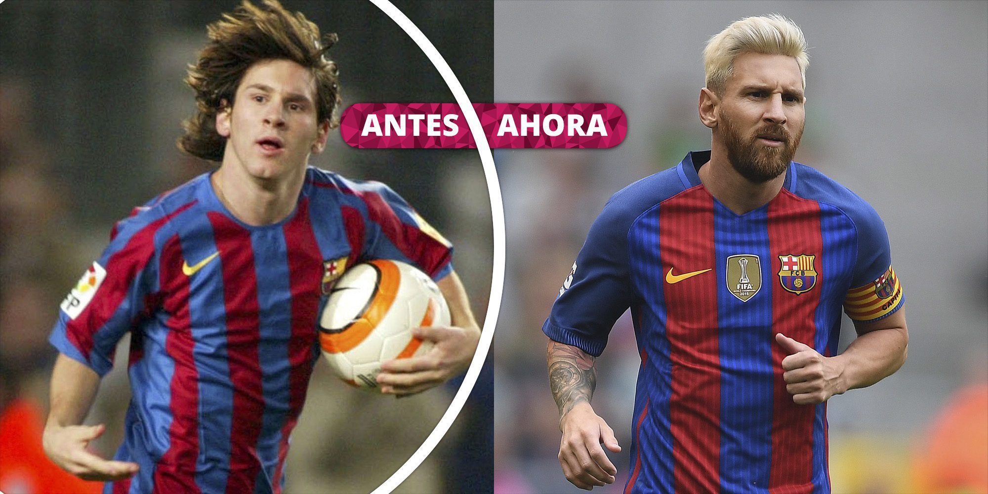 Así ha cambiado Leo Messi: El antes y el después del futbolista del F.C. Barcelona