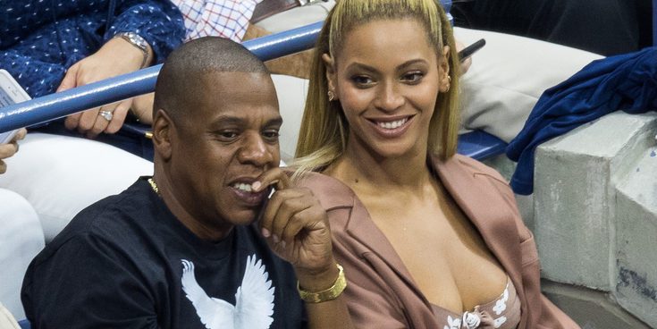 Beyoncé y Jay Z disfrutan juntos del partido de Serena Williams en el US Open en Nueva York