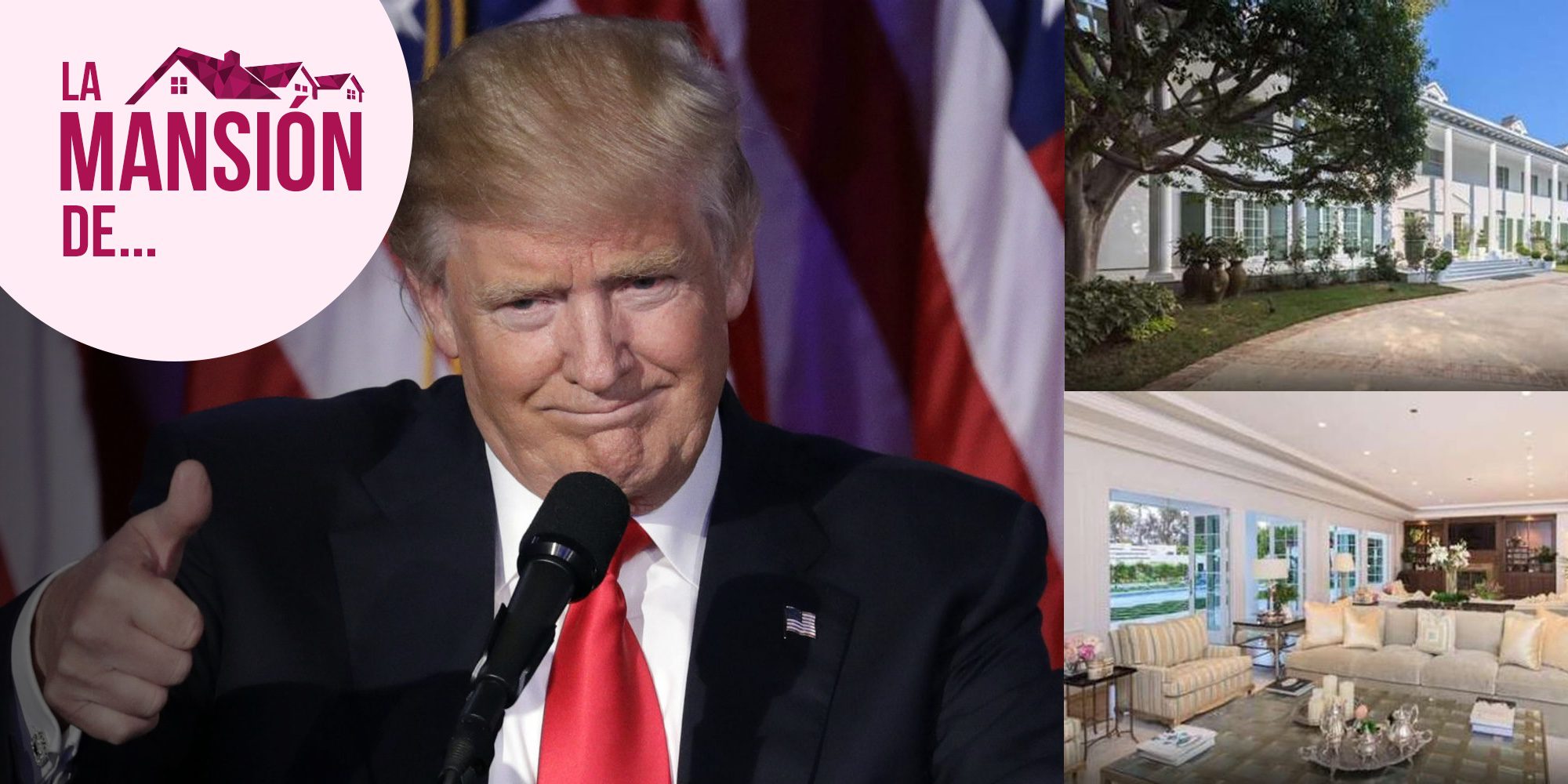 Así es la lujosa mansión en la que Donald Trump vivió en Beverly Hills