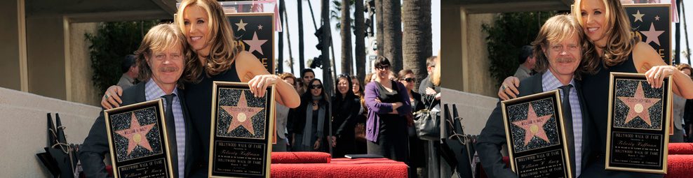 Felicity Huffman y William H. Macy reciben su estrella en el Paseo de la Fama de Hollywood