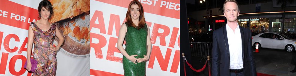 Cobie Smulders y Neil Patrick Harris apoyan a Alyson Hannigan en el estreno de 'American Pie: El Reencuentro'