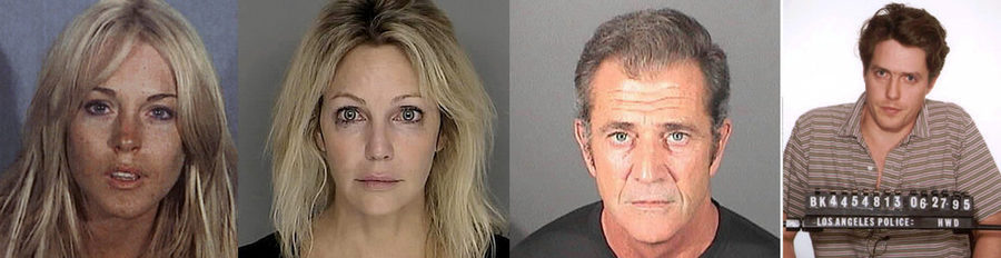 Lindsay Lohan, Mel Gibson, Hugh Grant y Matthew McConaughey, entre los famosos fichados por la policía