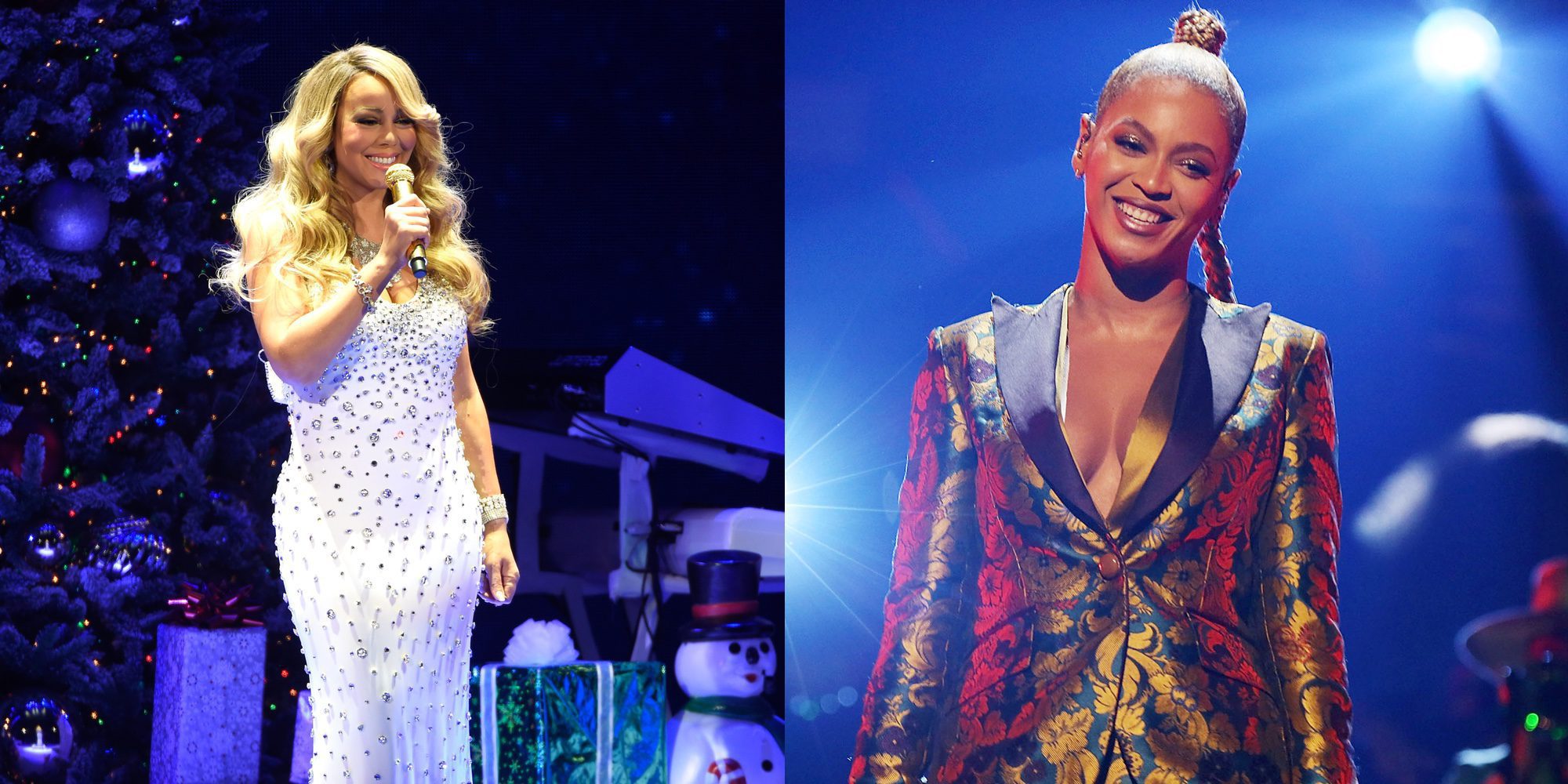 Encuentro entre dos divas: Beyoncé acude al concierto navideño de Mariah Carey