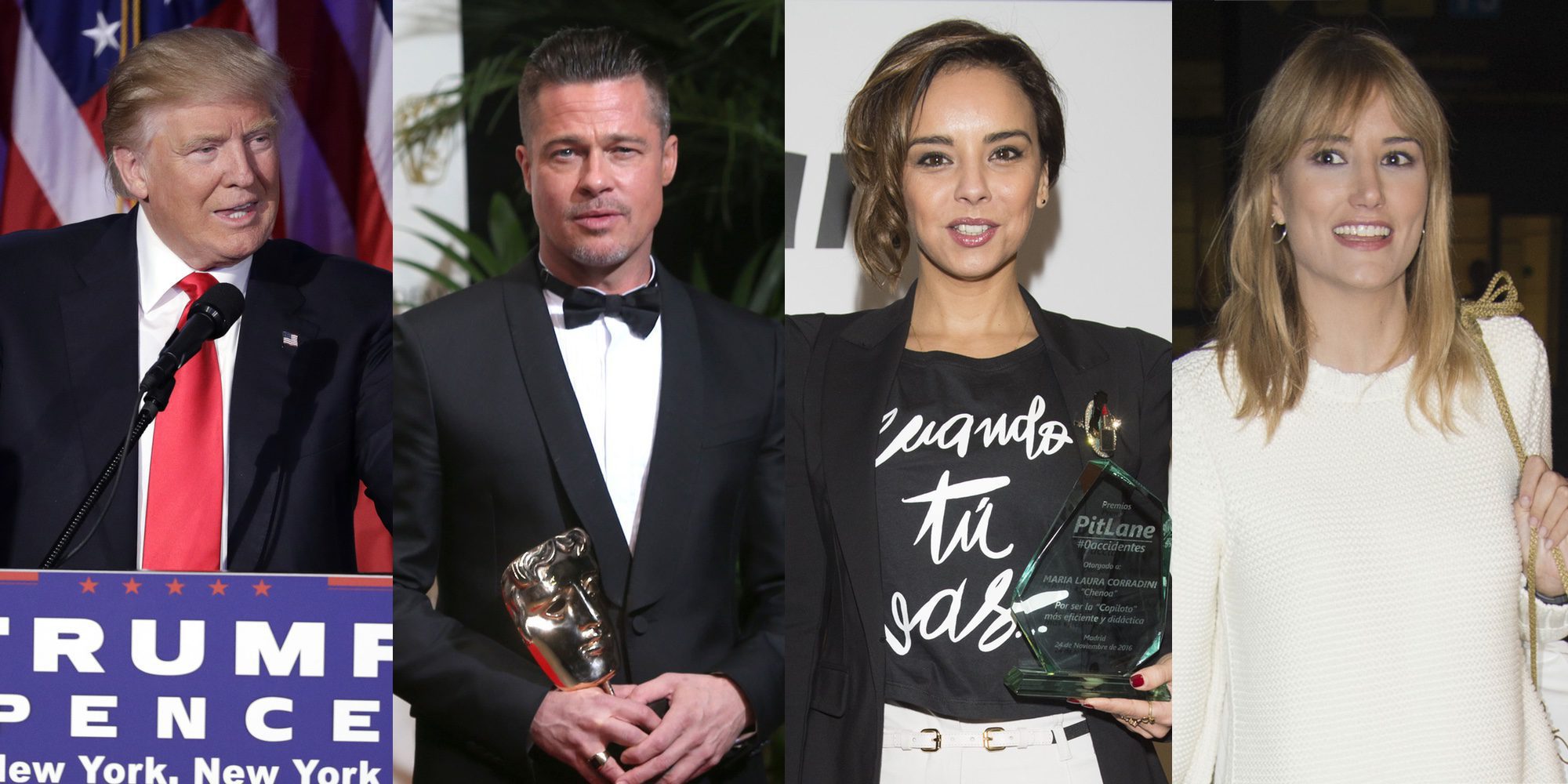 Las celebrities de 2016: De Donald Trump a Brad Pitt pasando por Chenoa y Alba Carrillo