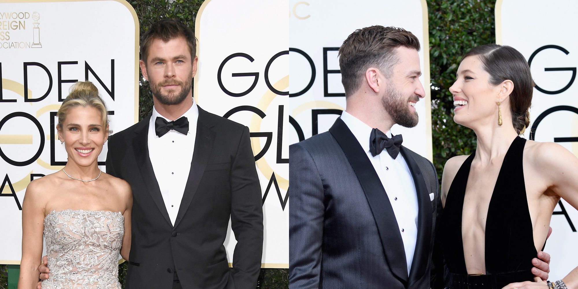 Justin Timberlake y Jessica Biel, Elsa Pataky y Chris Hemsworth,...: las parejas de los Globos de Oro 2017