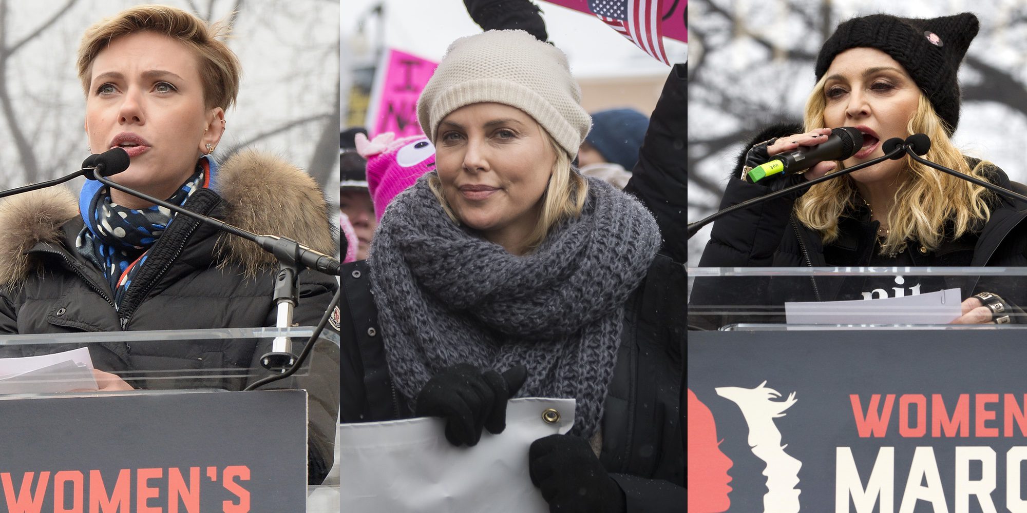 Scarlett Johansson, Charlize Theron o Madonna entre las asistentes a la Marcha de las Mujeres