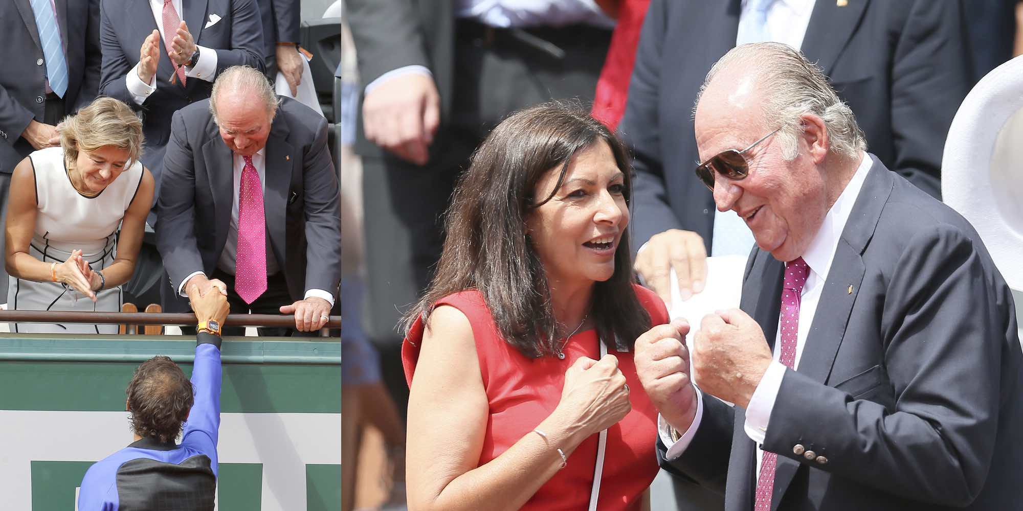 Xisca Perelló y el Rey Juan Carlos, desatados con la victoria de Rafa Nadal en Roland Garros