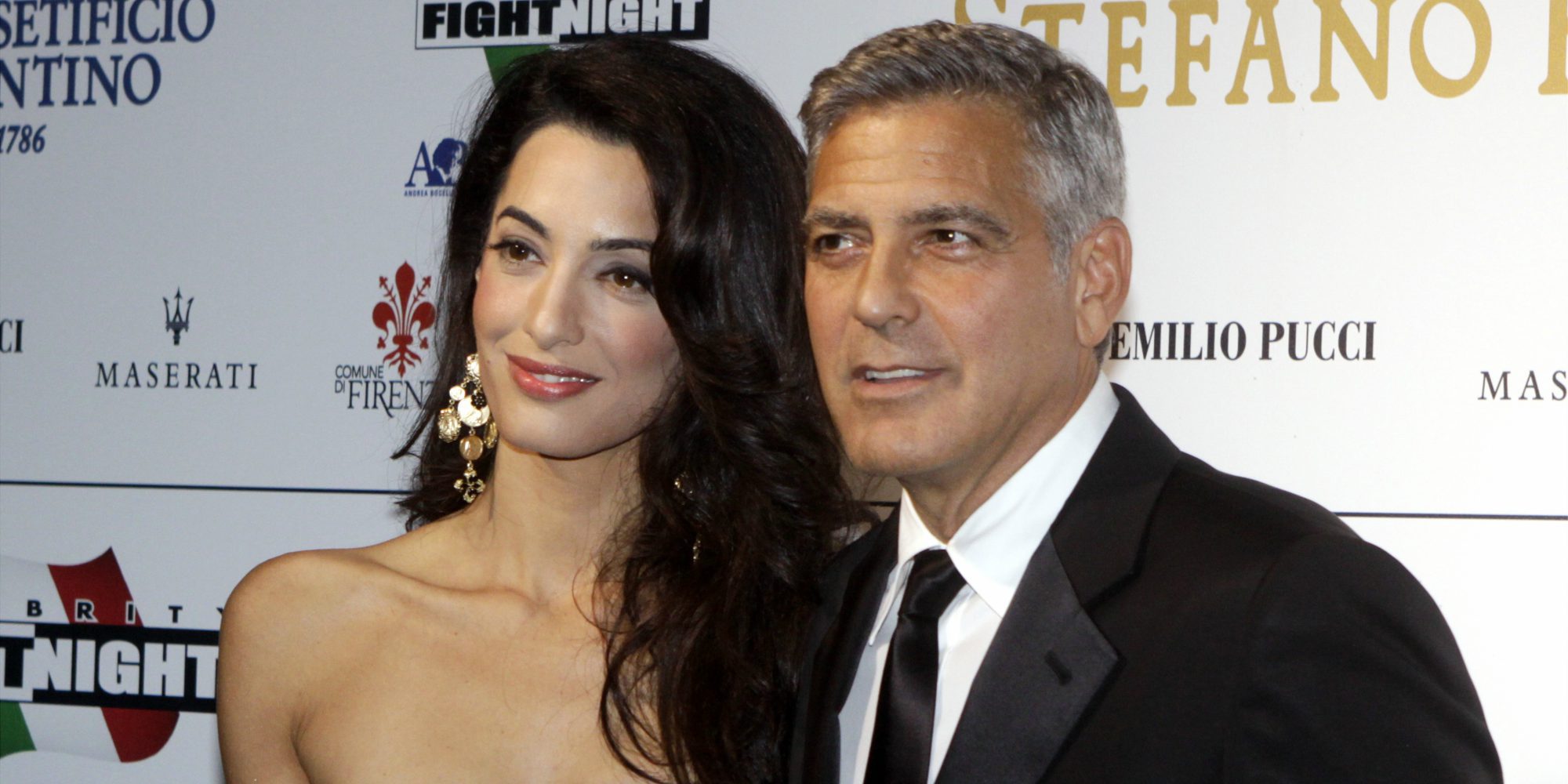 Los primeros paseos de George Clooney y Amal Alamuddin con sus mellizos