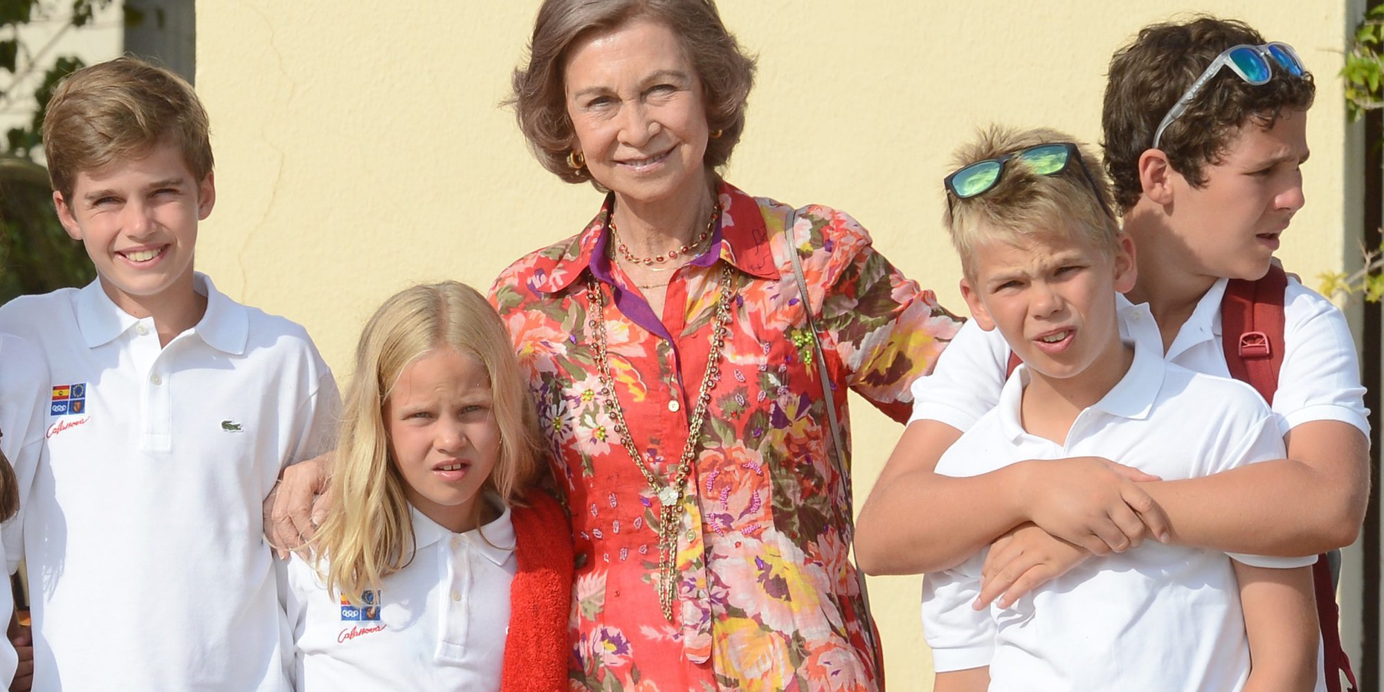 La Reina Sofía empieza sus vacaciones en Mallorca con Froilán y sus nietos Urdangarin