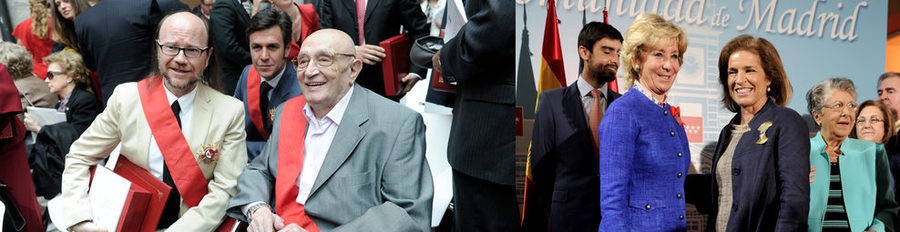 Esperanza Aguirre impone a Santiago Segura y Tony Leblanc la Medalla de Oro de la Comunidad de Madrid