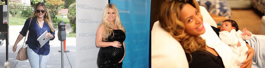 Hilary Duff, Jessica Simpson, Charlize Theron y Beyoncé celebran su primer Día de la madre este 2012
