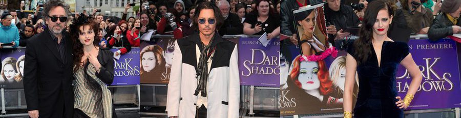 Johnny Depp, Eva Green y Helena Bonham Carter estrenan por todo lo alto 'Dark Shadows' en Londres
