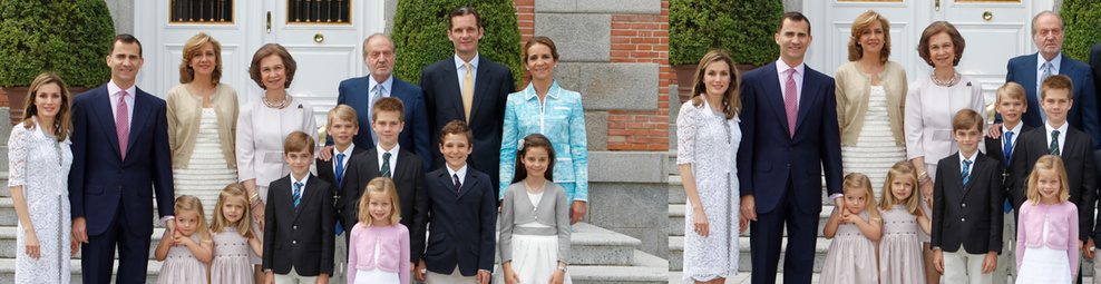Los Reyes reúnen a los Príncipes Felipe y Letizia, a las Infantas Elena y Cristina y a sus 8 nietos en sus Bodas de Oro