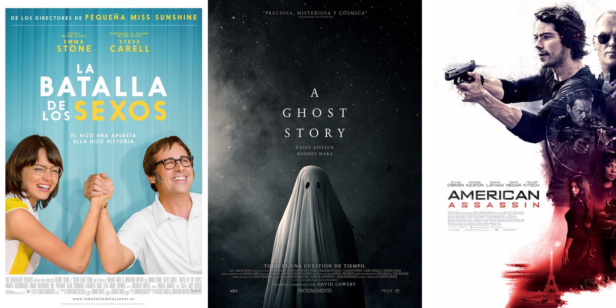 'La batalla de los sexos' y 'A Ghost Story' protagonizan los estrenos de cine de la semana