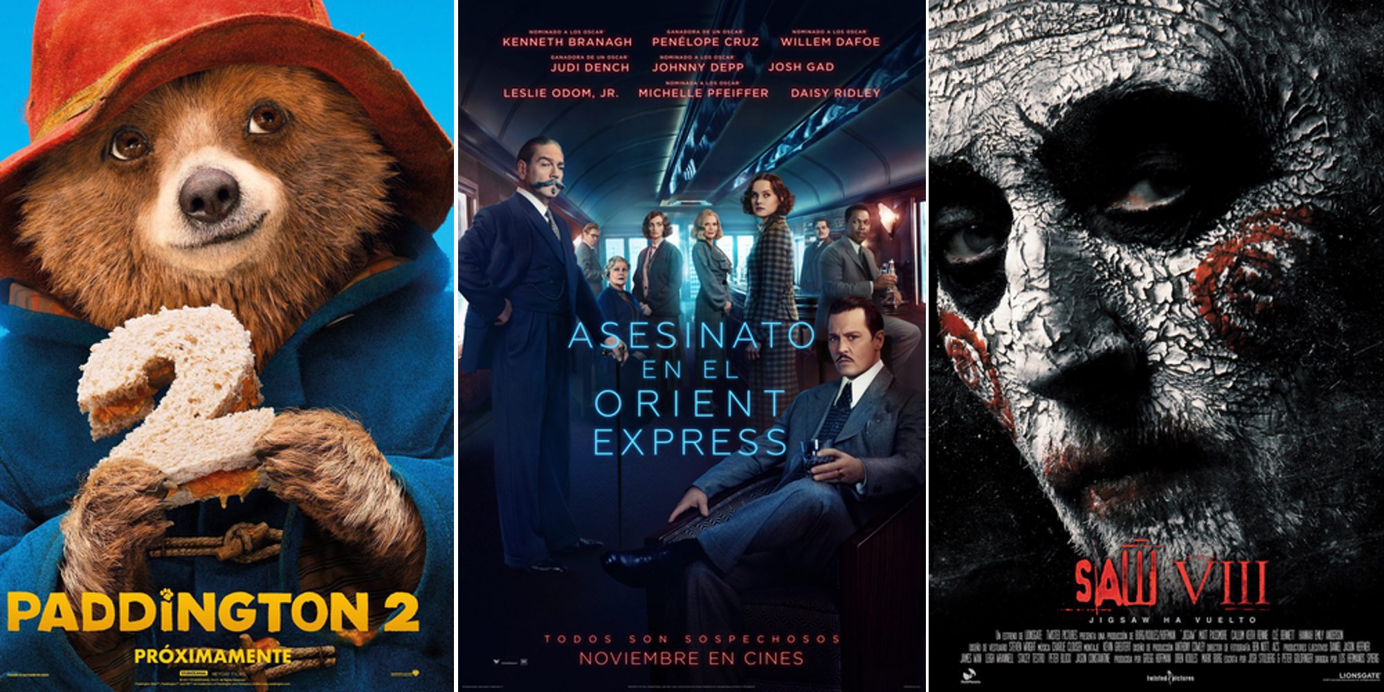 'Asesinato en el Orient Express' y 'Saw VIII' entre lo más esperado de los estrenos de cine de la semana