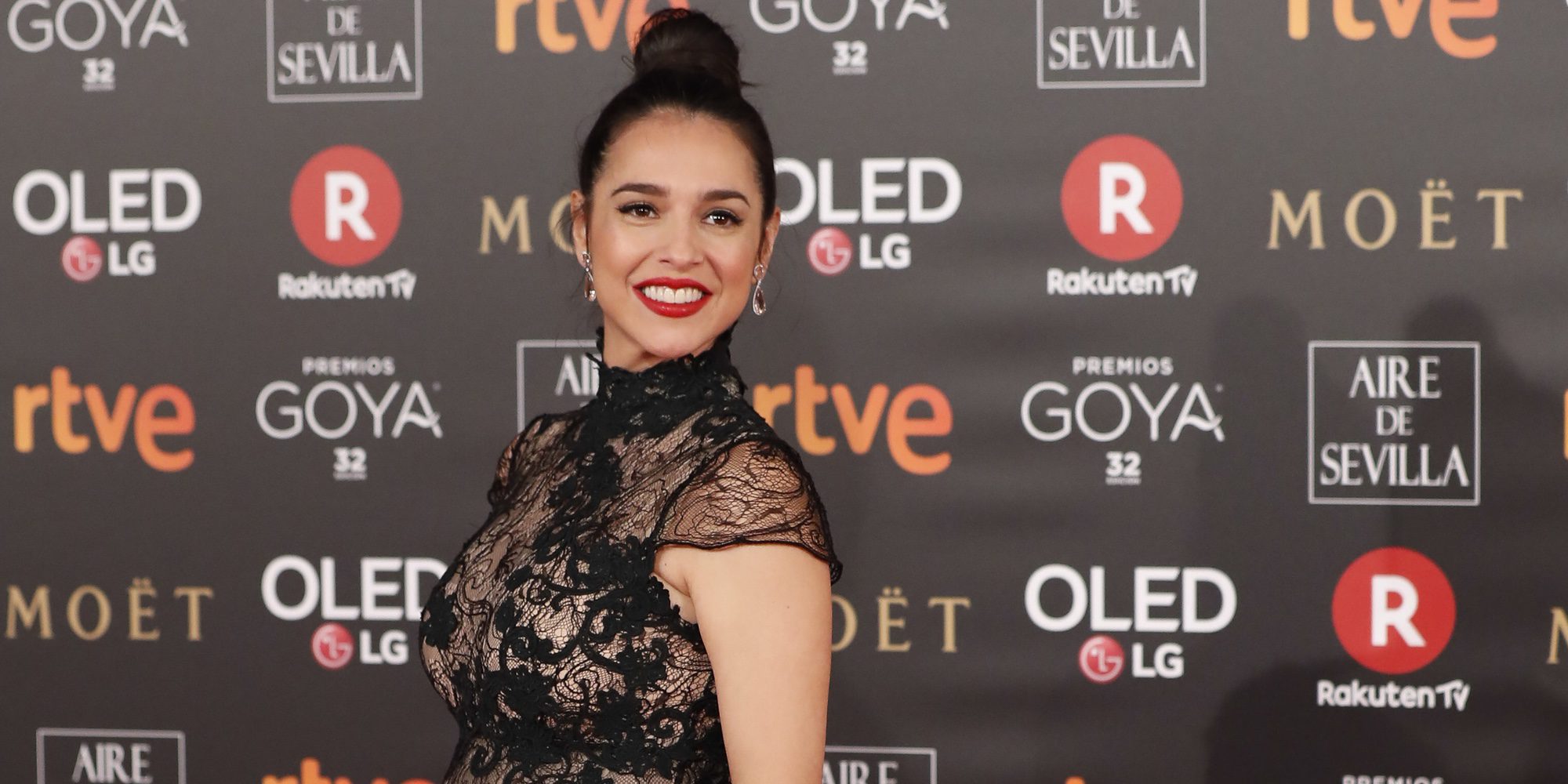 Cristina Brondo presume de embarazo en la alfombra roja de los Goya 2018