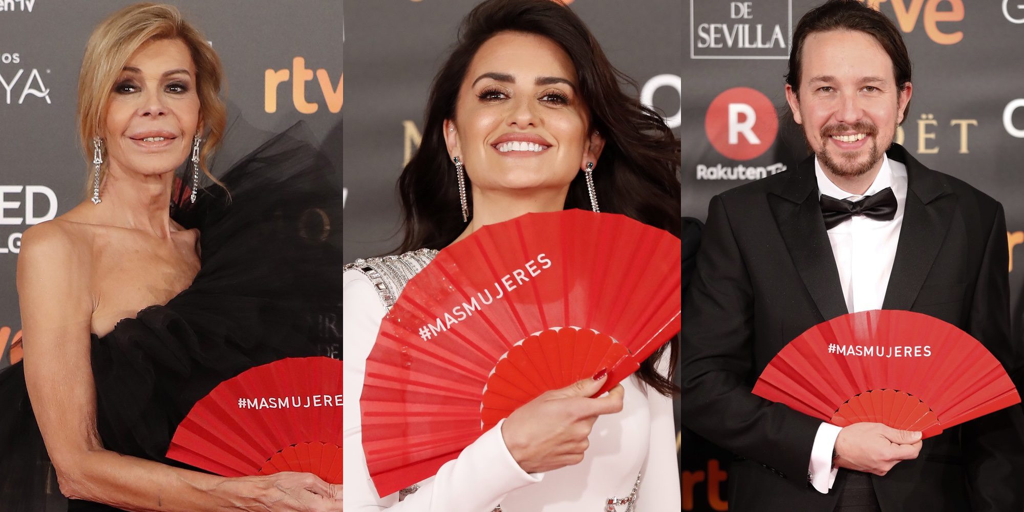 Los abanicos rojos, los otros protagonistas de los Premios Goya: más mujeres en el cine español