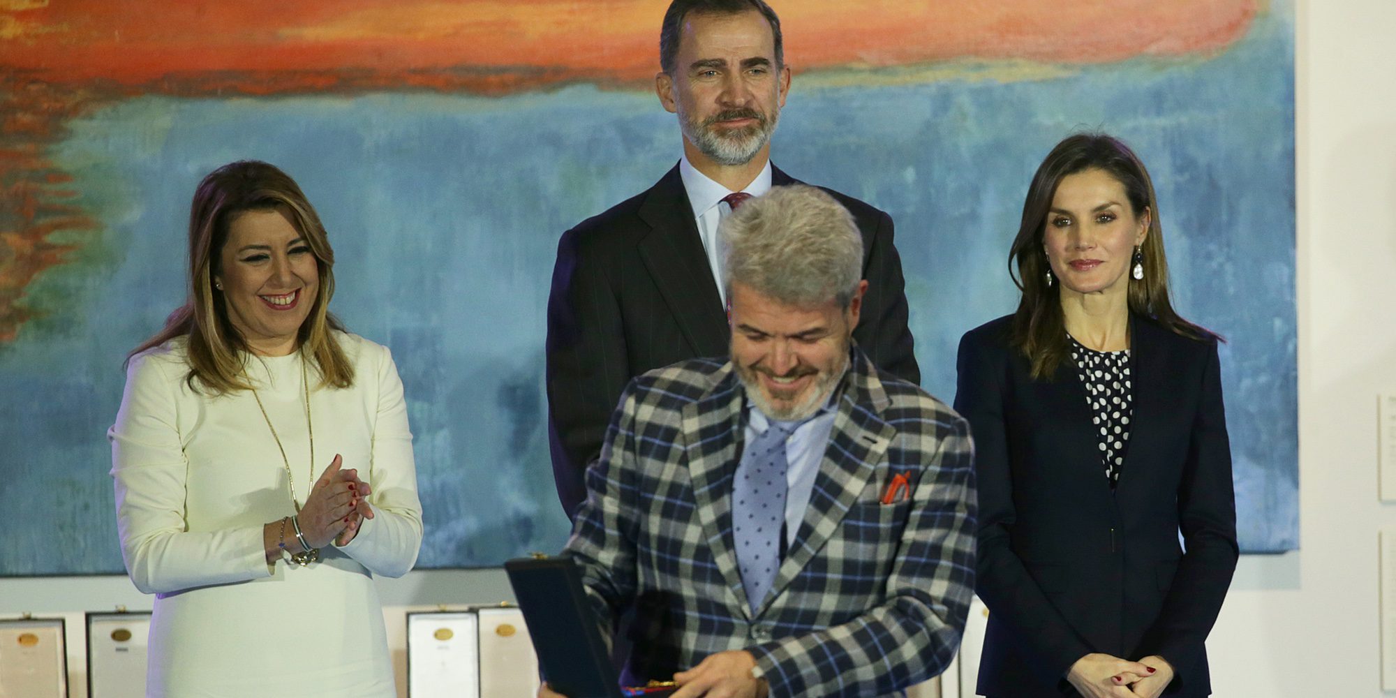 El reencuentro de Felipe y Letizia con Lorenzo Caprile marcan la entrega de las Medallas de Oro en las Bellas Artes