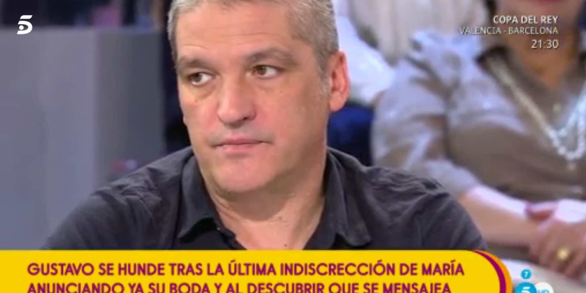 Gustavo González, muy molesto por la indiscreción de María Lapiedra hablando de una supuesta boda