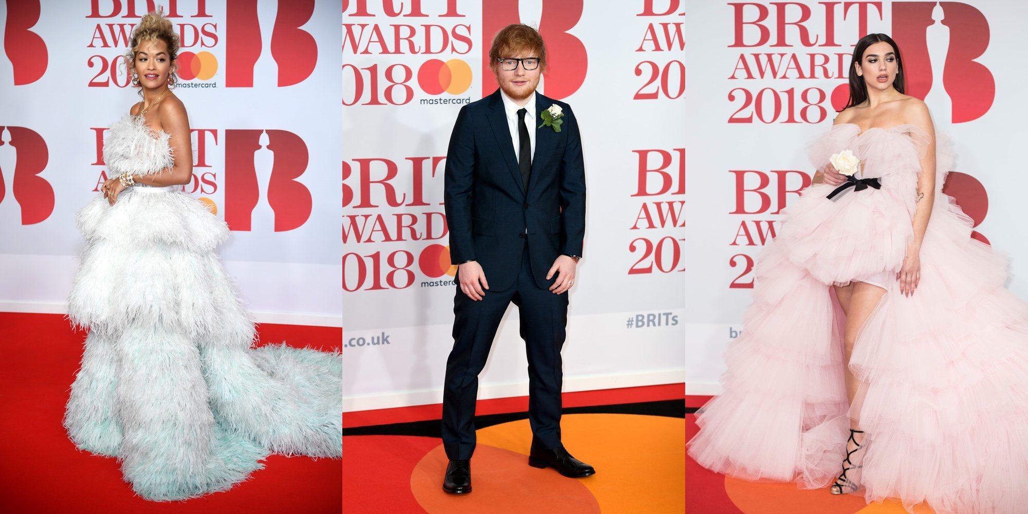 Dua Lipa, Rita Ora y Ed Sheeran entre los más aclamados en la alfombra roja de los Brit Awards 2018