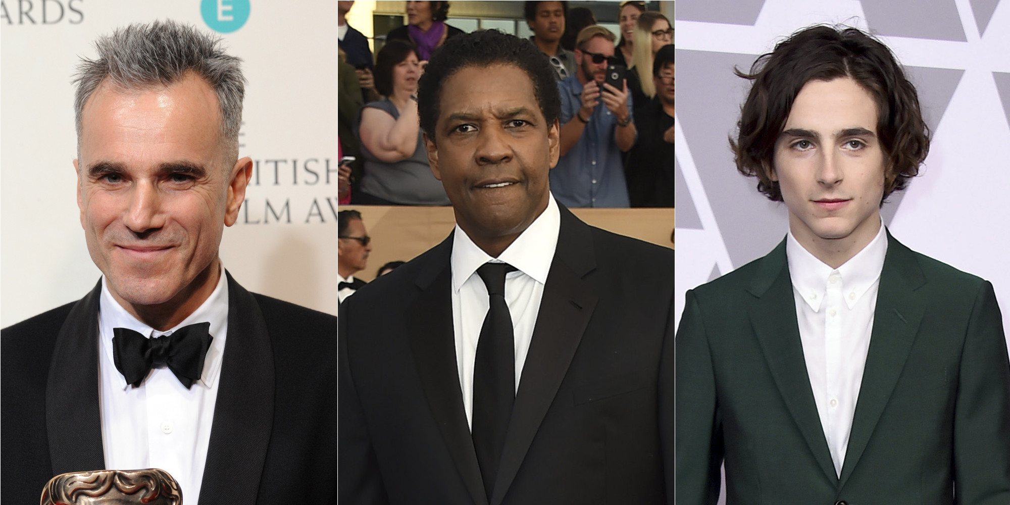Timothée Chalamet, Daniel Day-Lewis y Denzel Washington competirán por el Oscar a Mejor Actor Protagonista