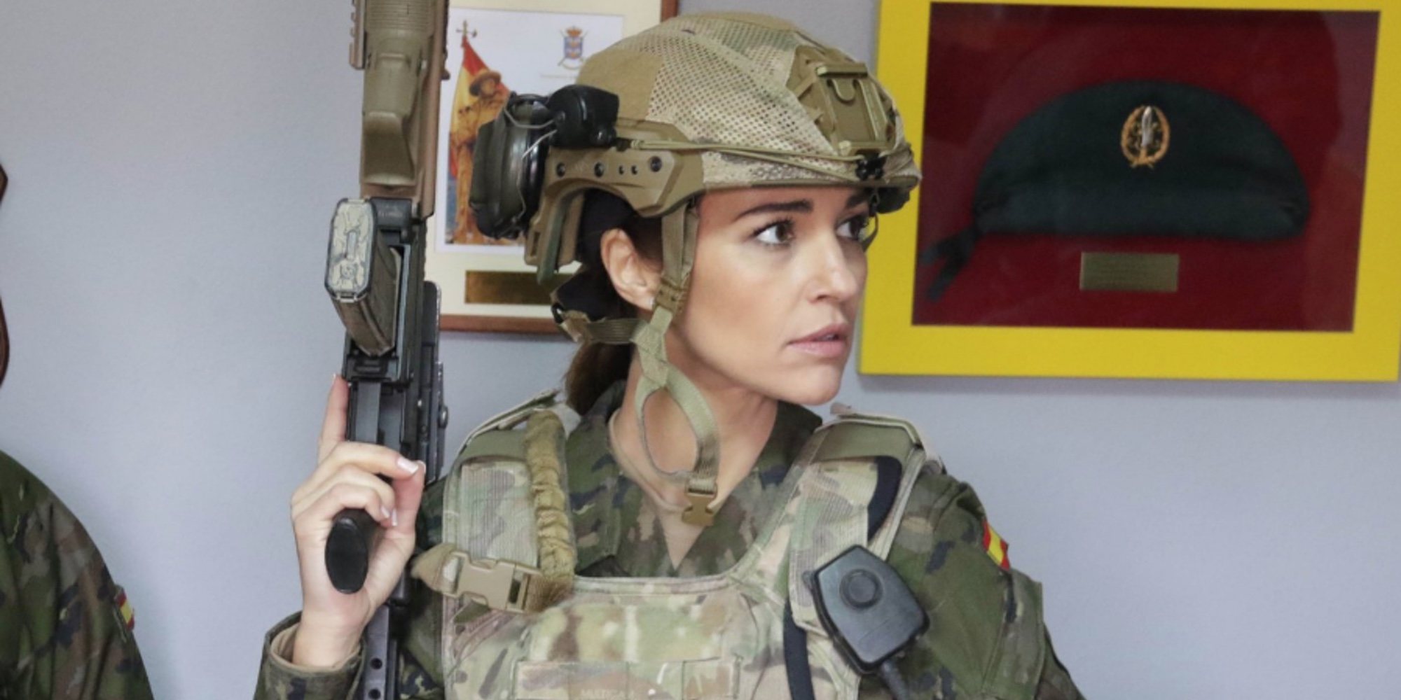 Paula Echevarría se enfunda un traje de militar para dar vida a su nuevo personaje de 'Los Nuestros'