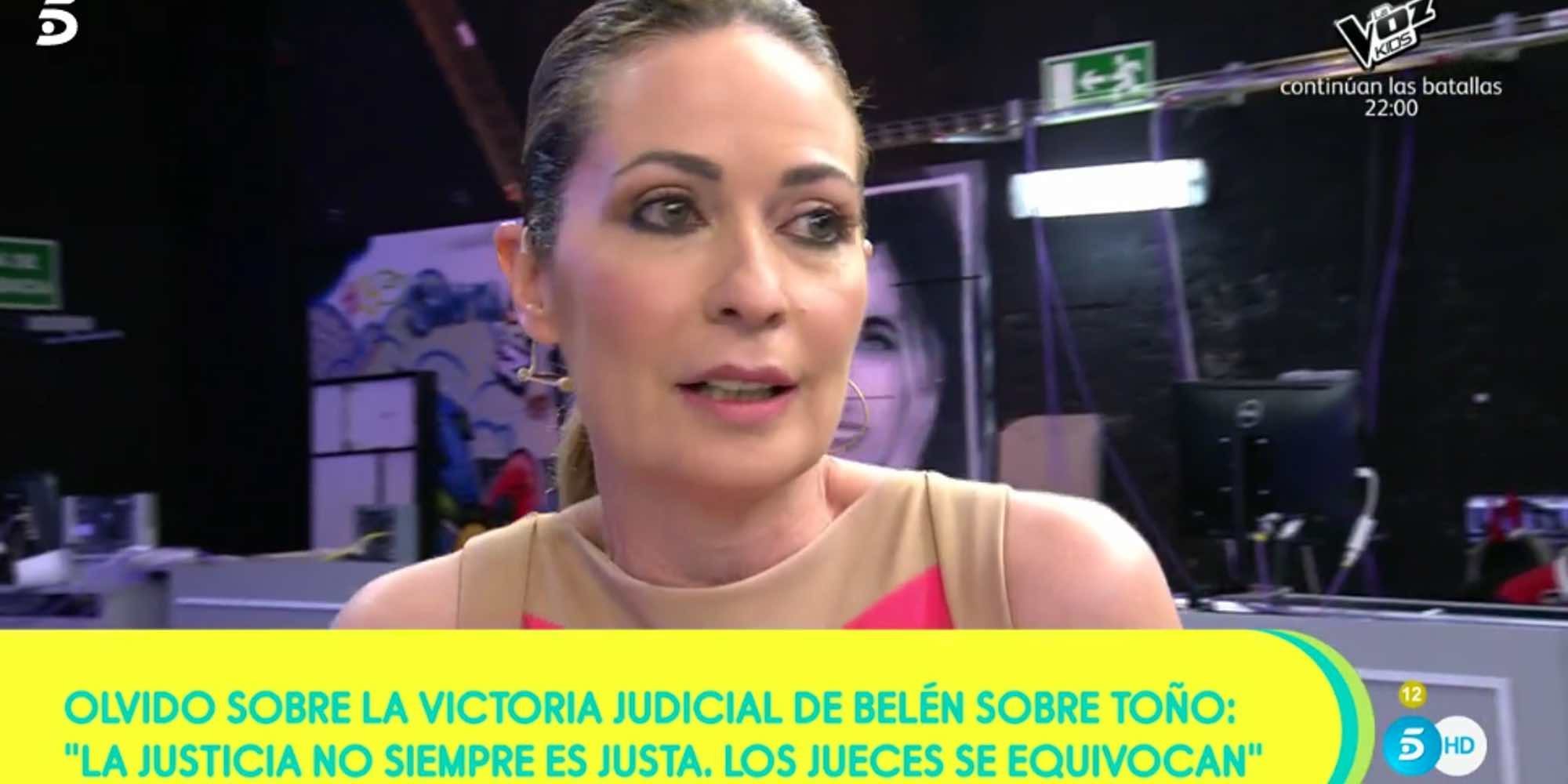 Olvido Hormigos tras el último varapalo judicial de Toño Sanchís: "Los jueces se equivocan"