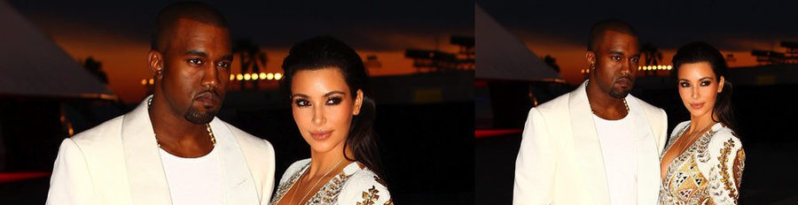 Kim Kardashian y Kanye West pasean su amor por el Festival de Cannes 2012
