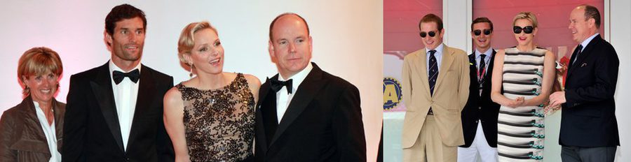 Los Príncipes Alberto y Charlene ofrecen una cena de gala a Mark Webber por su triunfo en el Gran Premio de F1 de Mónaco