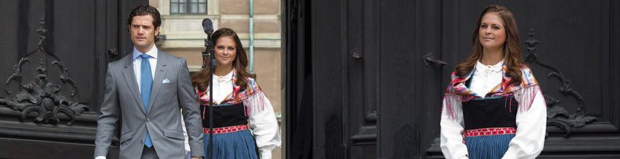 Los Príncipes Carlos Felipe y Magdalena abren el Palacio Real con motivo del Día Nacional de Suecia