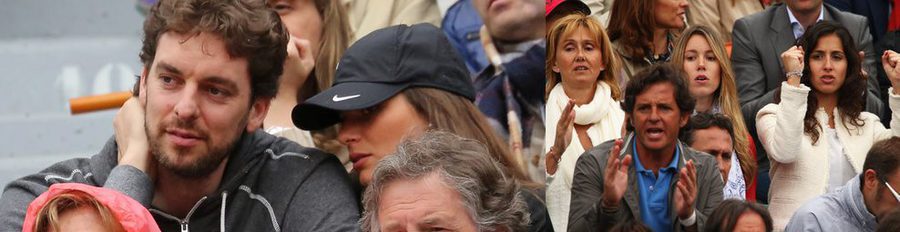 Xisca Perelló, Hilary Swank, Pau Gasol y Silvia López asistieron a la final frustrada de Roland Garros 2012