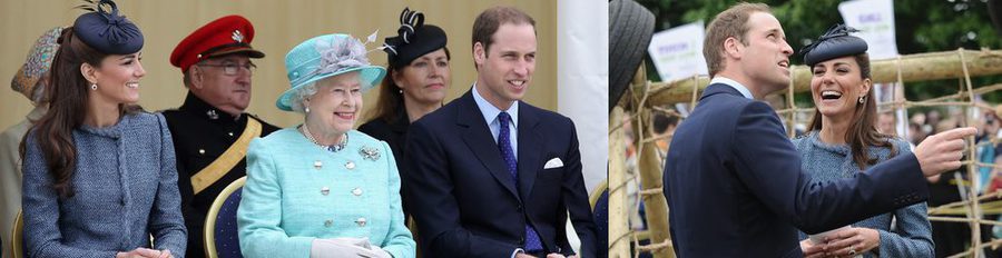 La Reina Isabel II y los Duques de Cambridge rebosan felicidad durante su visita a Nottingham