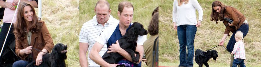Los Príncipes Guillermo y Harry disputan un partido de polo apoyados por Kate Middleton y su perro Lupo