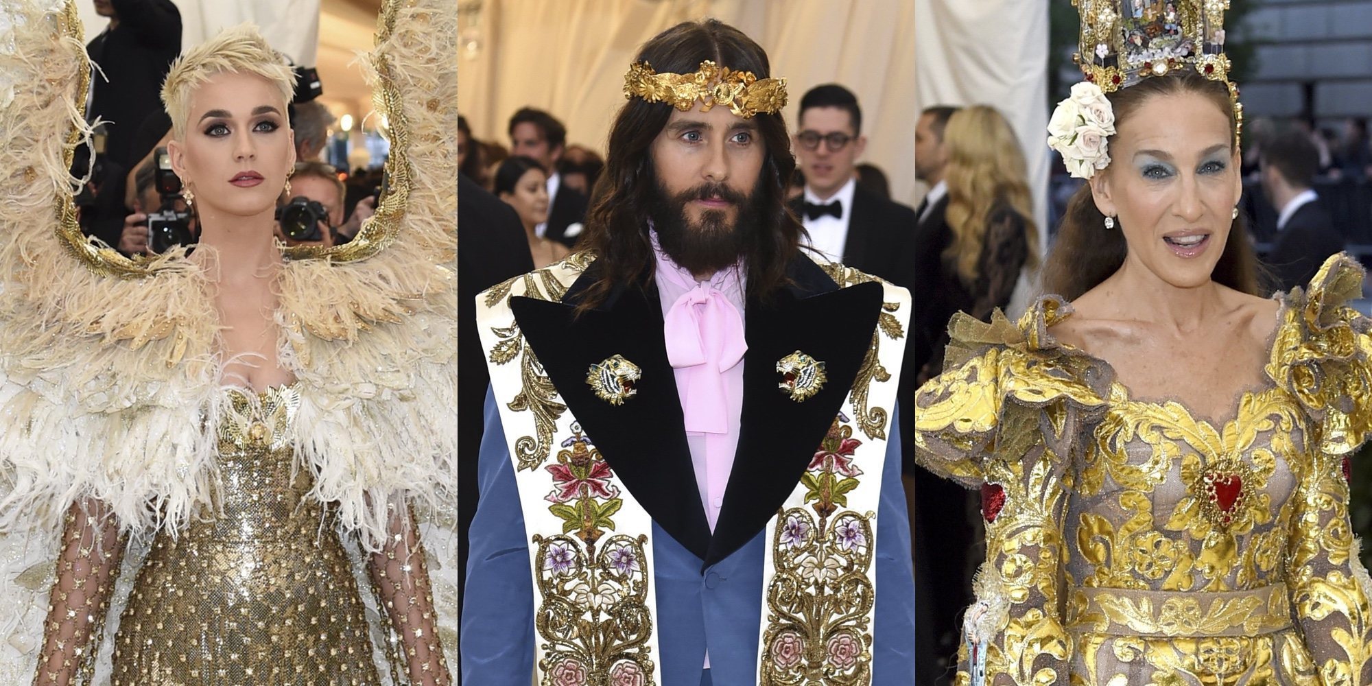 Katy Perry, Jared Leto y Sarah Jessica Parker fueron hechos un 'Cristo' a la Met Gala 2018