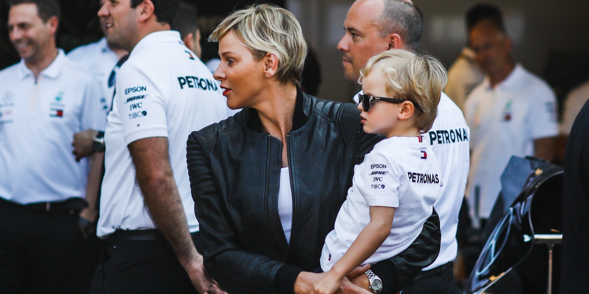 Los pequeños Jacques y Gabriella de Mónaco, el centro de atención en los entrenamientos previos al Gran Premio