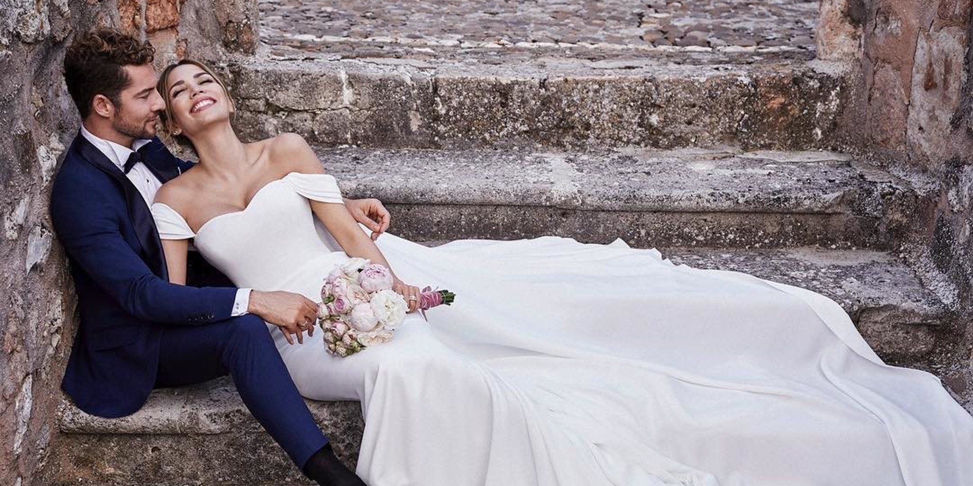 Una boda llena de detalles: Rosanna Zanetti y David Bisbal presumen de su segundo look durante su enlace
