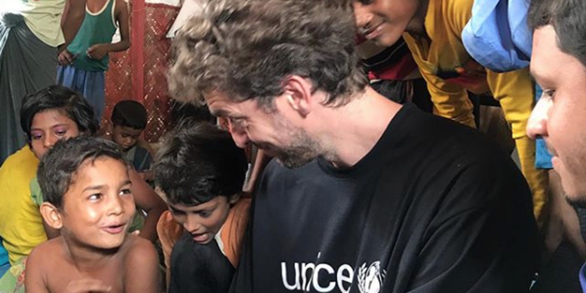 Pau Gasol visita el mayor campo de refugiados en Bangladesh con Unicef