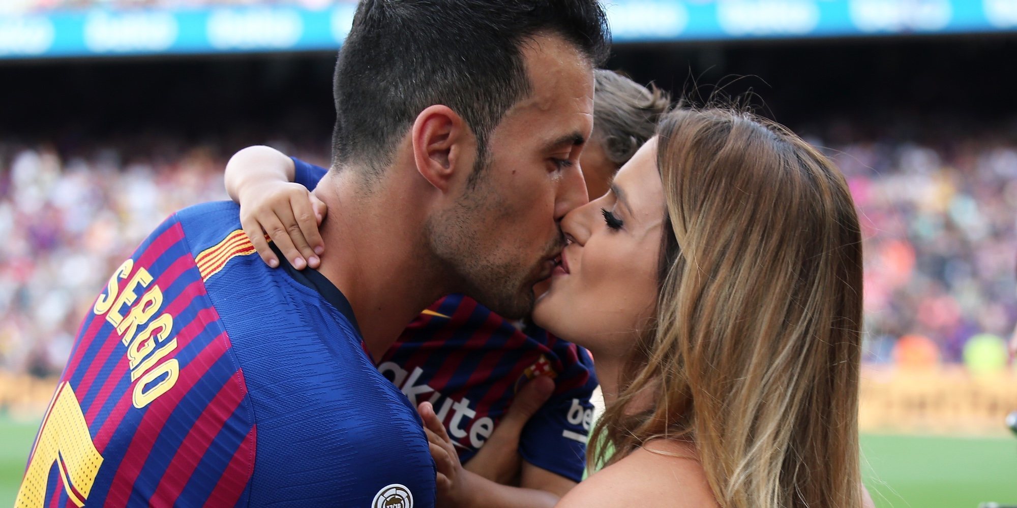 Sergio Busquets y otros futbolistas celebraron la goleada del Barça rodeados de familia